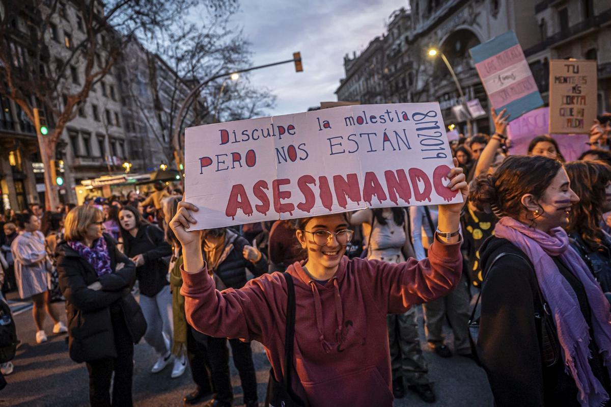 Manifestación del 8M en Barcelona