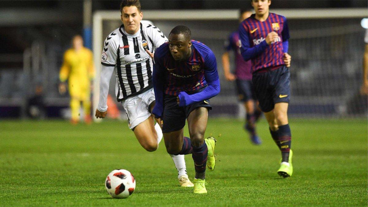 Ballou Tabla, en un partido del Barça B