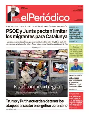 La portada de EL PERIÓDICO del 19 de marzo de 2025
