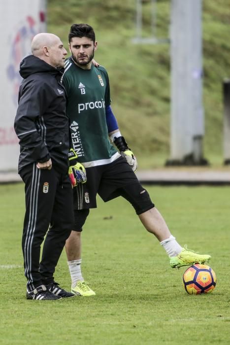 Tensión en el entrenamiento del Real Oviedo