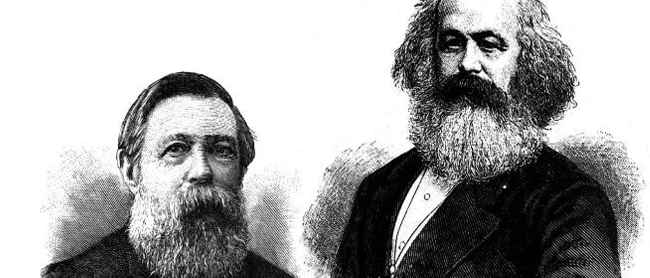 Friedrich Engels y Karl Marx.