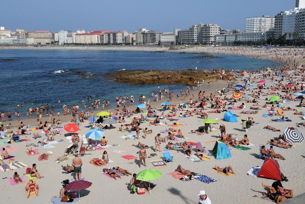 Martes de sol y playa en A Coruña