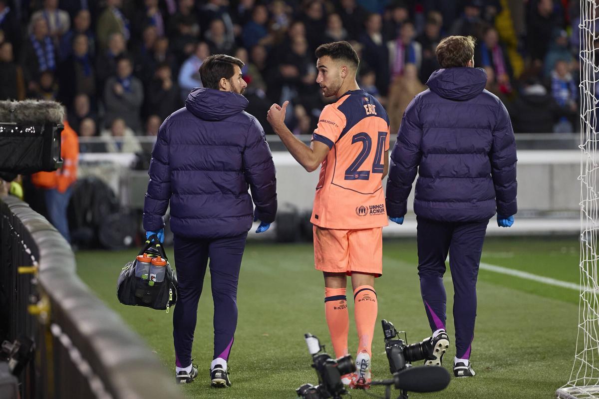 Eric Garcia es sustituido en el Club Brujas - Barça de la Champions 2025/26