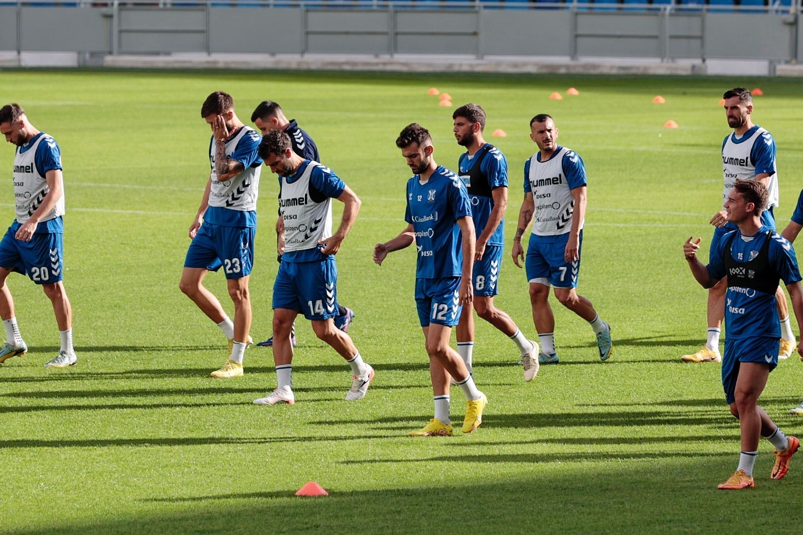 Entrenamiento del CD Tenerife antes del derbi canario