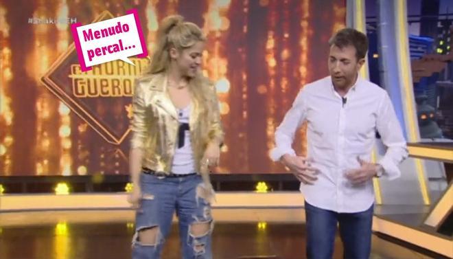 Shakira y Pablo Motos bailando bachata en 'El Hormiguero'
