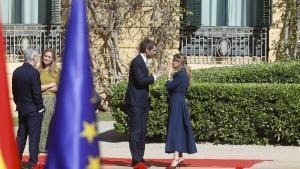 Yolanda Díaz conversa con Ernest Urtasun el pasado viernes en Barcelona. 