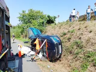 A Estrada registra dos aparatosos accidentes con heridos leves