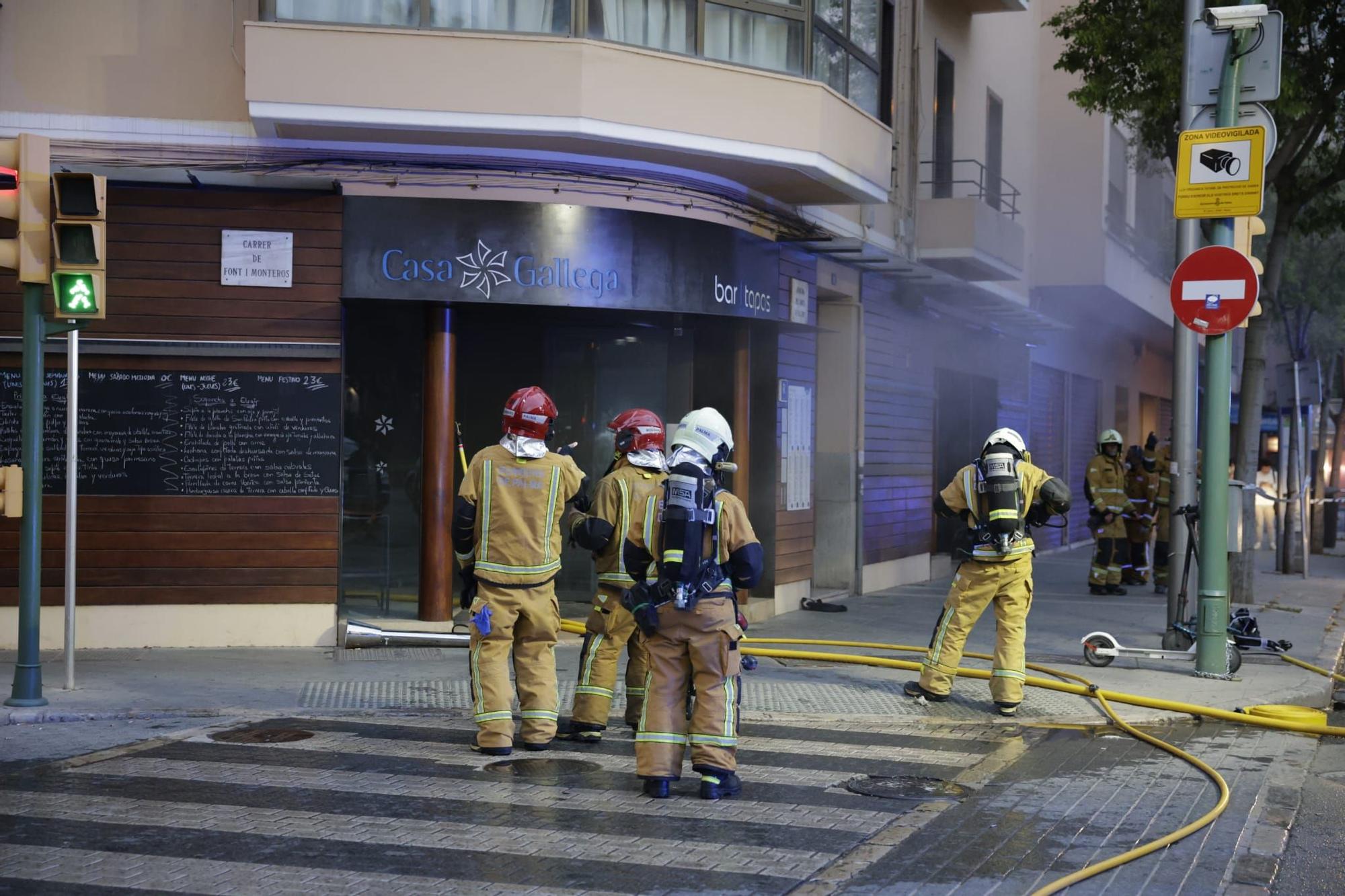 Incendio en la Casa Gallega de las Avenidas de Palma