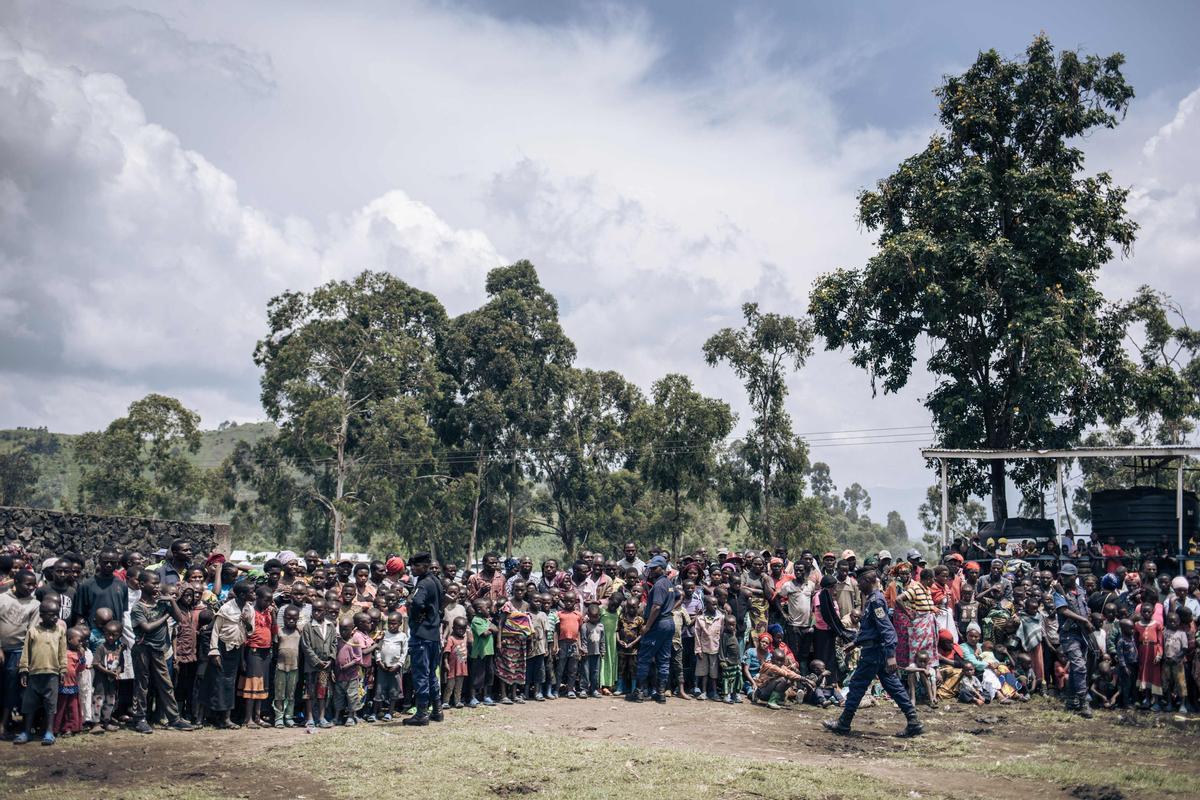 Desplazados a causa de los enfrentamientos cerca de Goma, en el Congo. En casi seis meses de enfrentamientos, más de 300.000 personas han huido de sus hogares.