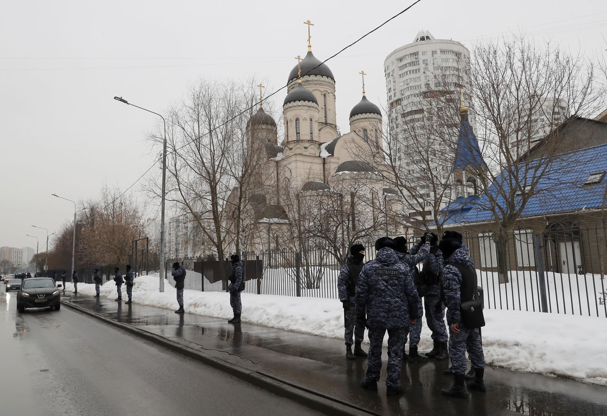 Funeral for Russian opposition leader Alexei Navalny in Moscow