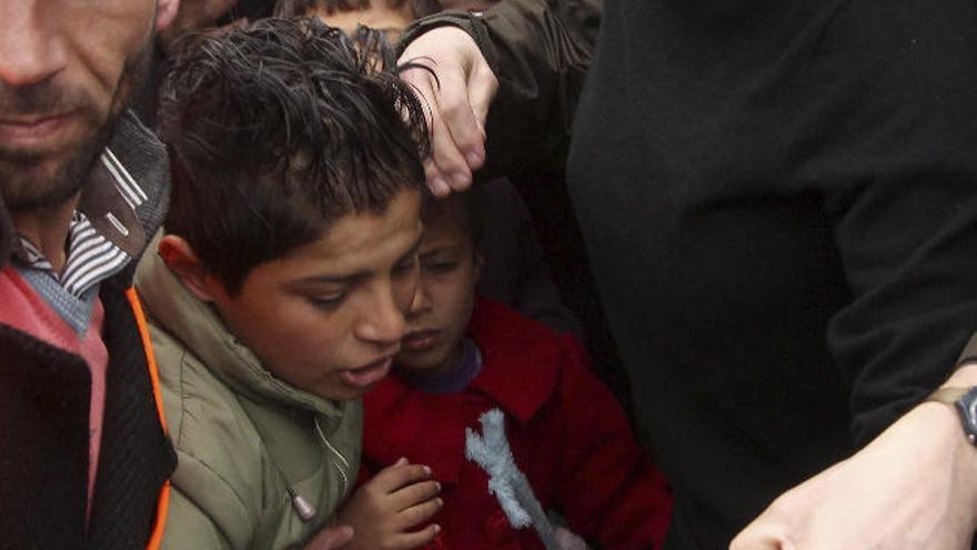 Angelina Jolie visita a los refugiados
