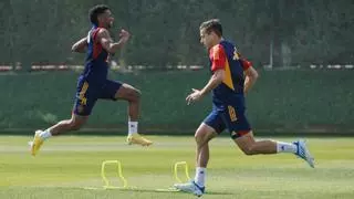 Balde ya se entrena a las órdenes de Luis Enrique