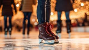 Pista de hielo natural en La Maquinista