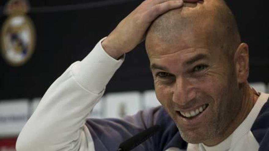 Zidane, ayer durante la rueda de prensa.