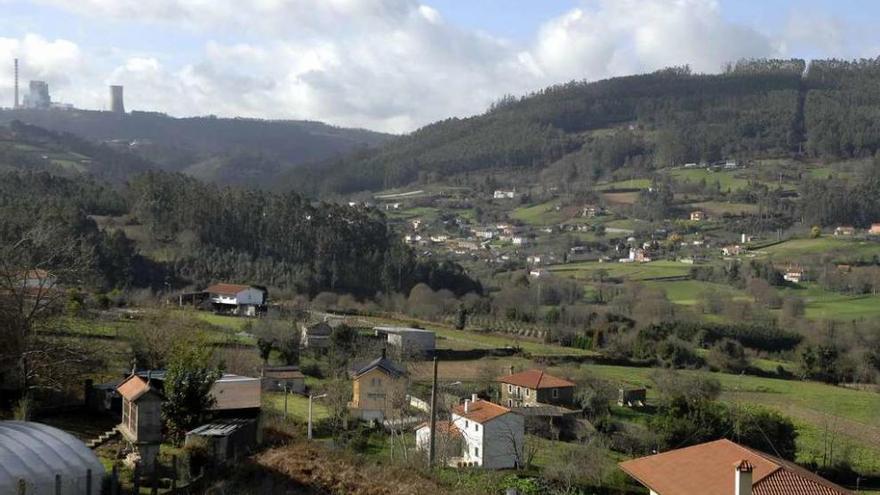 Vista del Valle de Barcia, en Carral, que está situado en montes comunales.