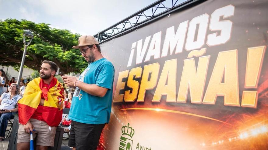 Así sonaba el himno de España en Tegueste, Tenerife
