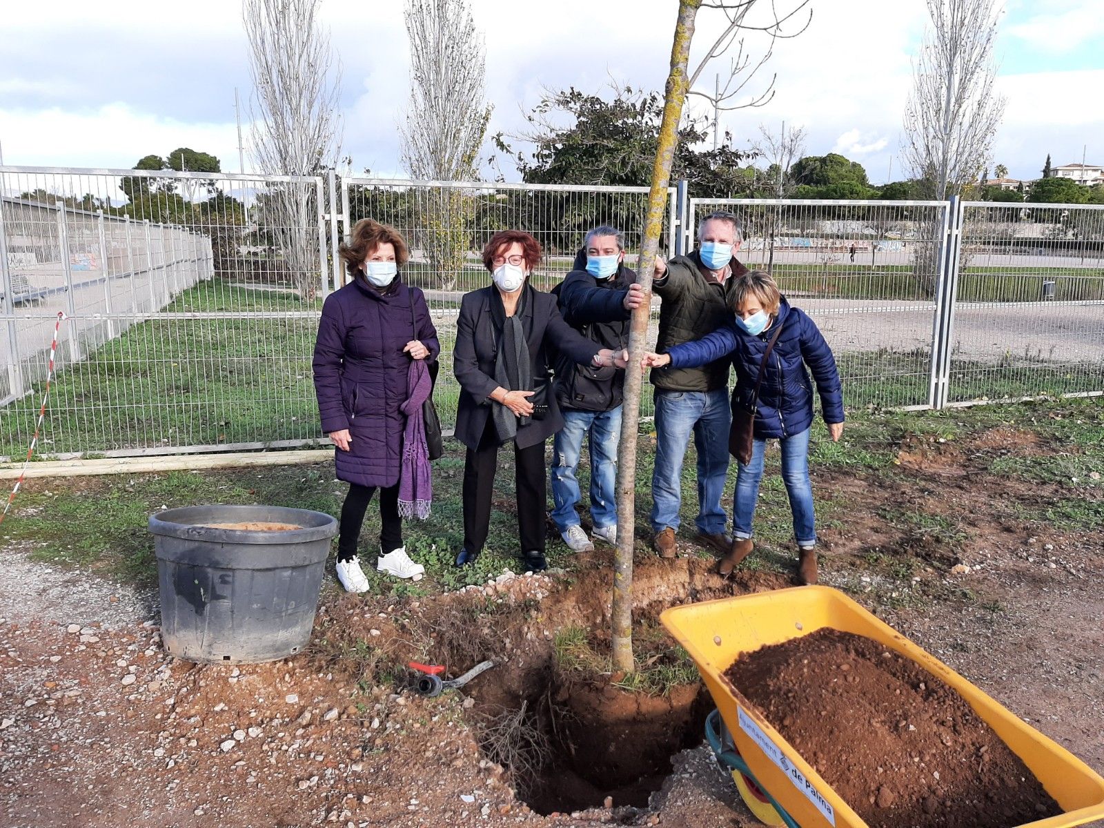 Siembra de árboles en el parque de sa Riera de Palma