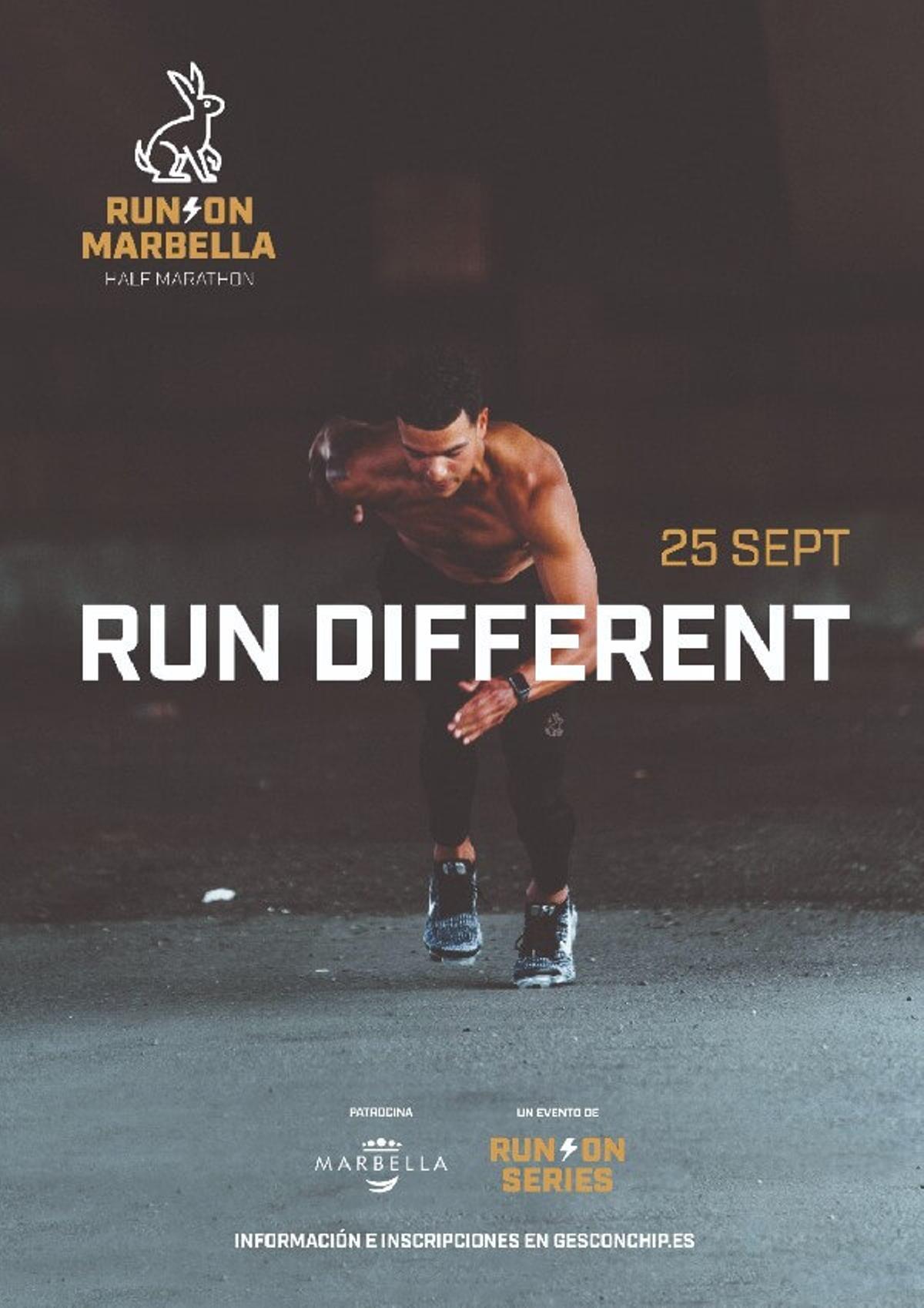 Cartel de la Media Maratón de Marbella.