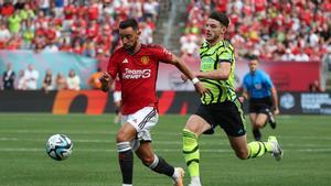 Declan Rice, durante el amistoso de pretemporada ante el Manchester United