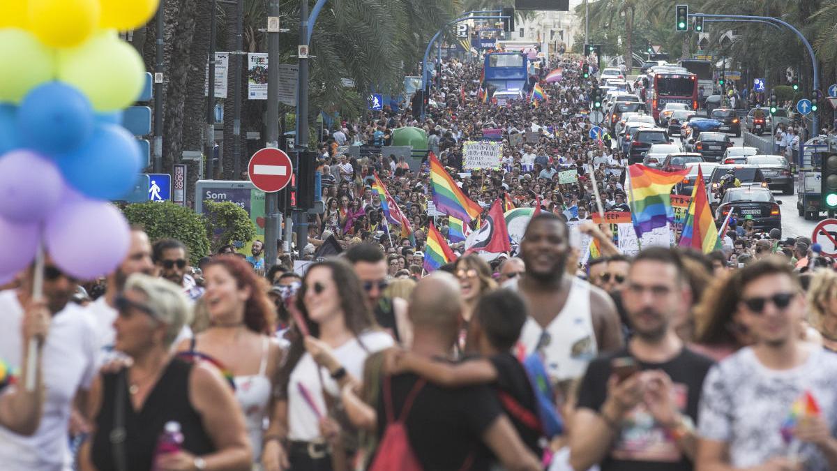 Manifestación del Orgullo el año pasado el Alicante