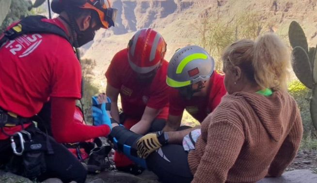 Rescate de una senderista en La Gomerae