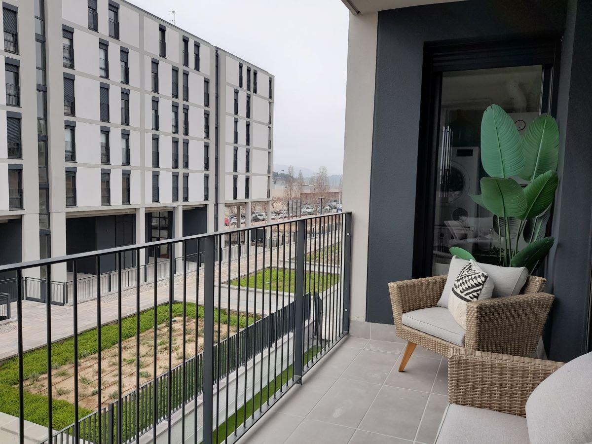 Terrassa d'un dels habitatges de la promoció El Mirador de Montserrat