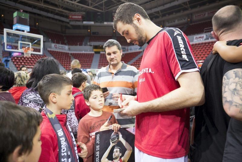 Entrenamiento a puerta abierta del Tecnyconta Zaragoza