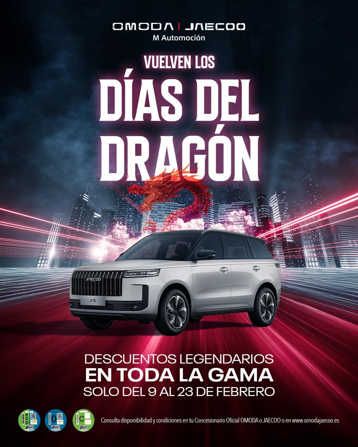 JAECOO JAECOO M Automoción, punto de referencia en Castellón para descubrir la gama SUV de la marca durante los Días del Dragón.
