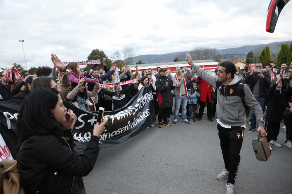 Recibimiento al Sporting en Mareo