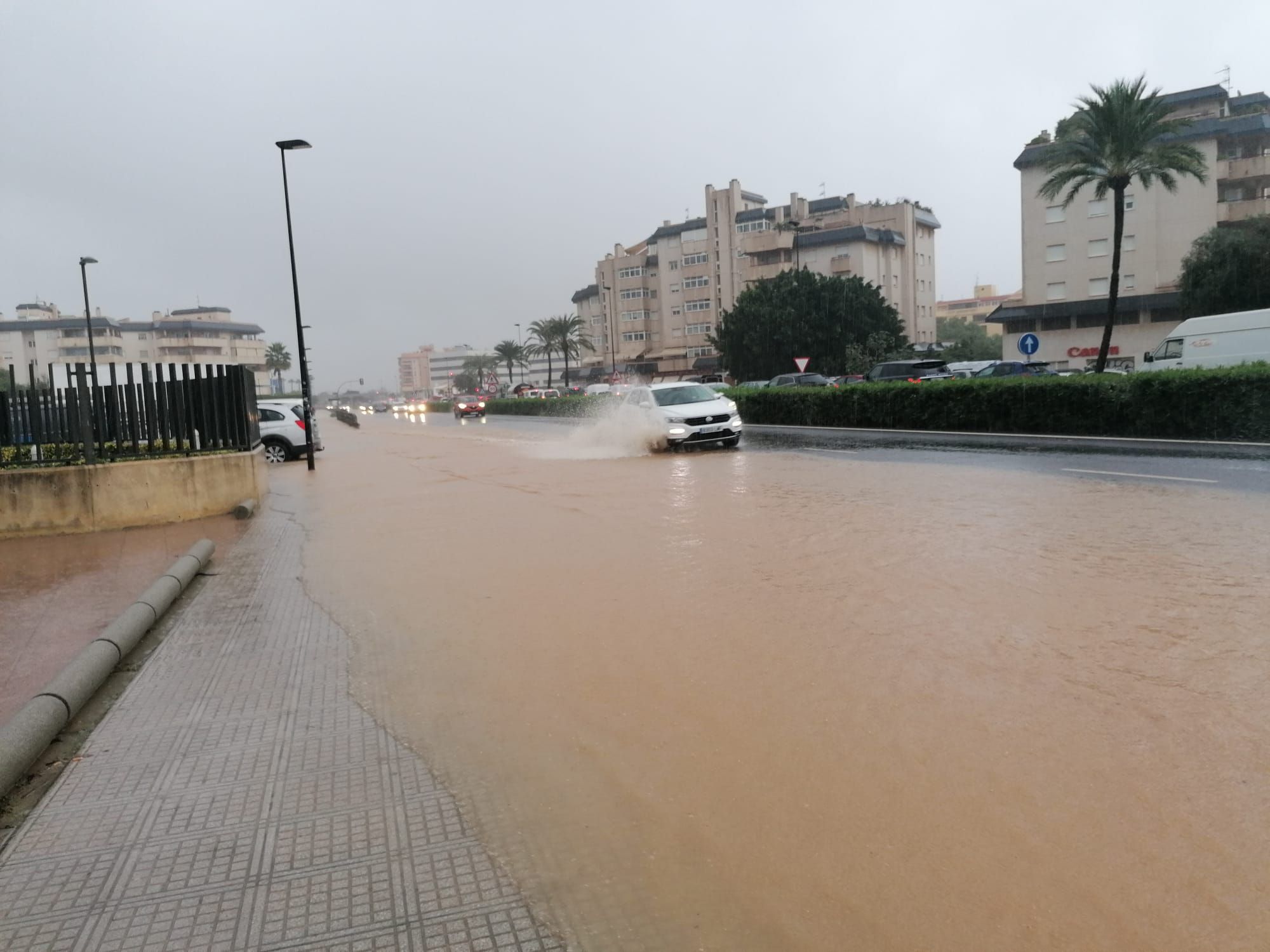 Imágenes de la lluvia en Ibiza