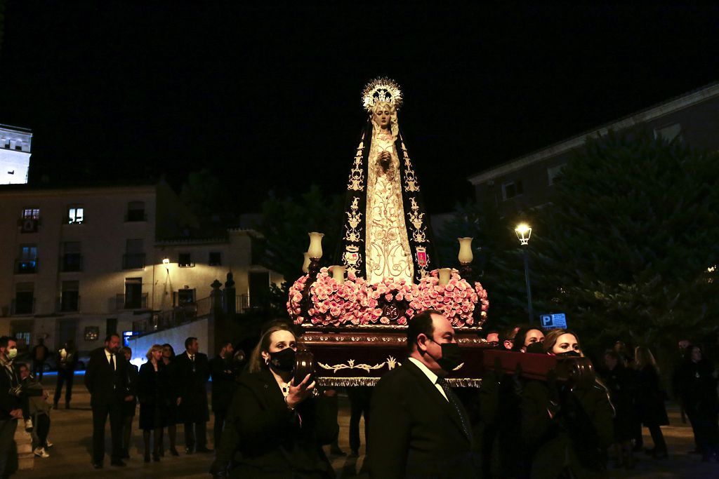 Semana Santa de Lorca 2022: Virgen de la Soledad del Paso Negro, iglesia y procesión