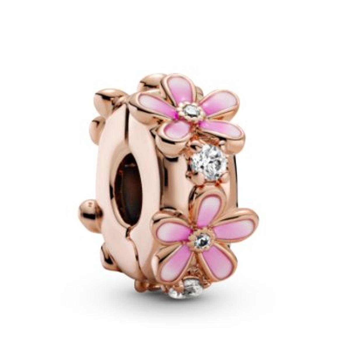 Clip en Pandora Rose Margarita Rosa