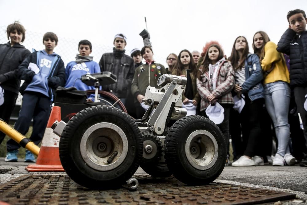 Escolares del IES Monte Naranco visitan la estación depuradora de aguas residuales de Malpica