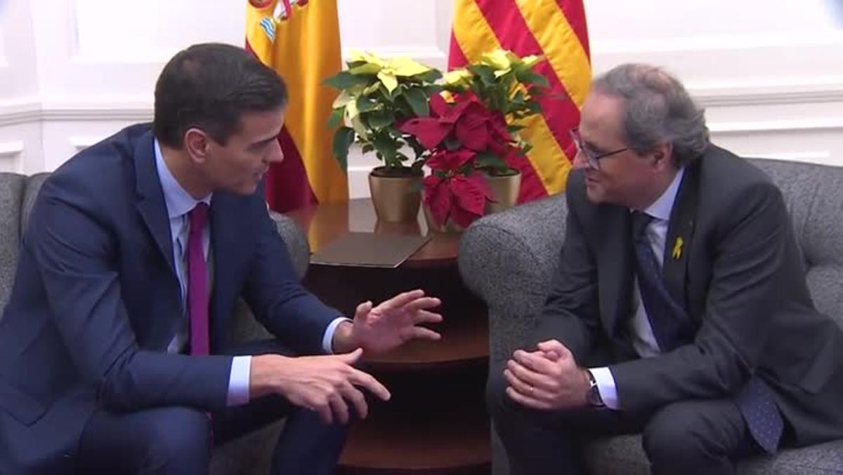 El presidente del Gobierno, Pedro Sánchez, ha propuesto constituir el lunes 24 de febrero la mesa de diálogo pactada con el Govern catalán para empezar a hablar del conflicto político en Cataluña