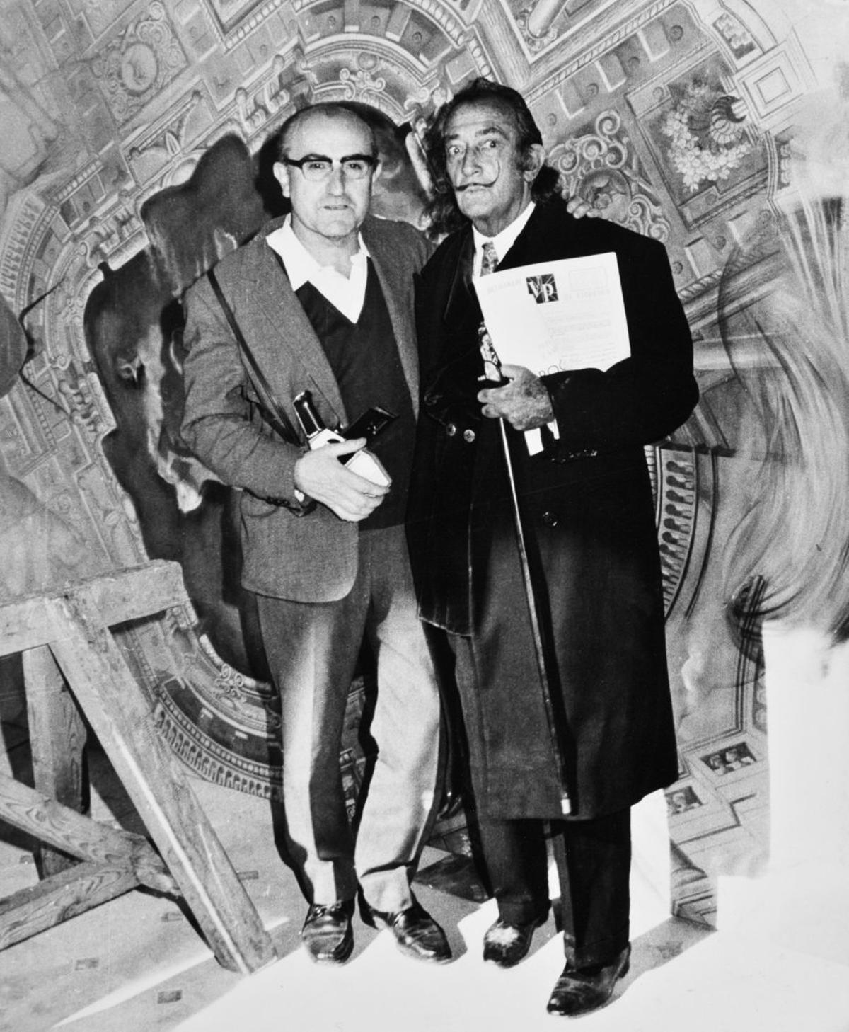 Dalí amb el fotògraf Meli, un dels protagonistes de les Fires.