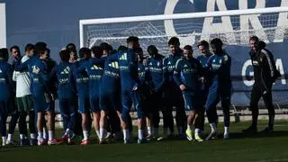 Rober González se entrena por primera vez y Guti vuelve con normalidad