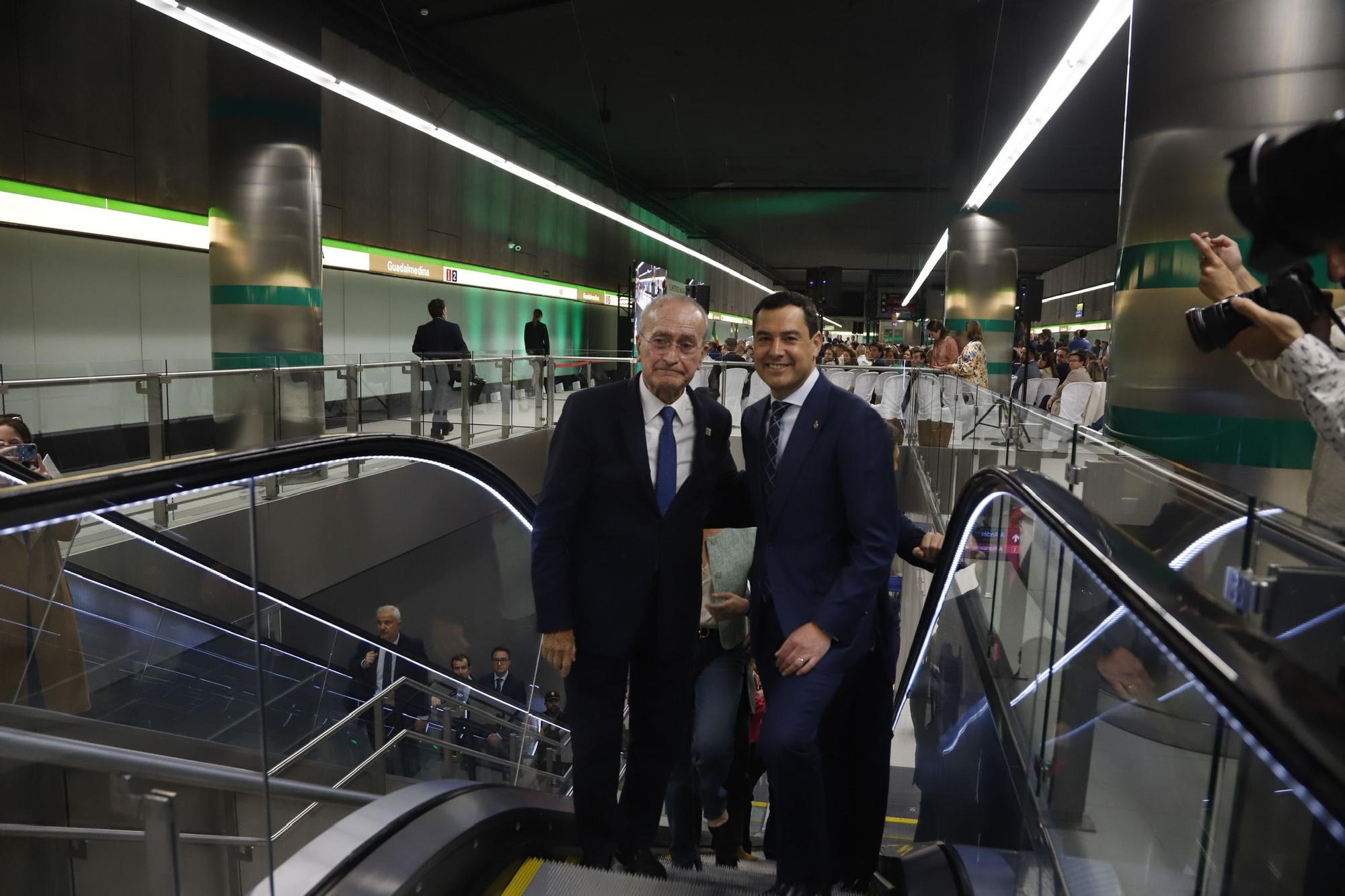 Inauguración de la ampliación del metro de Málaga hasta el Centro