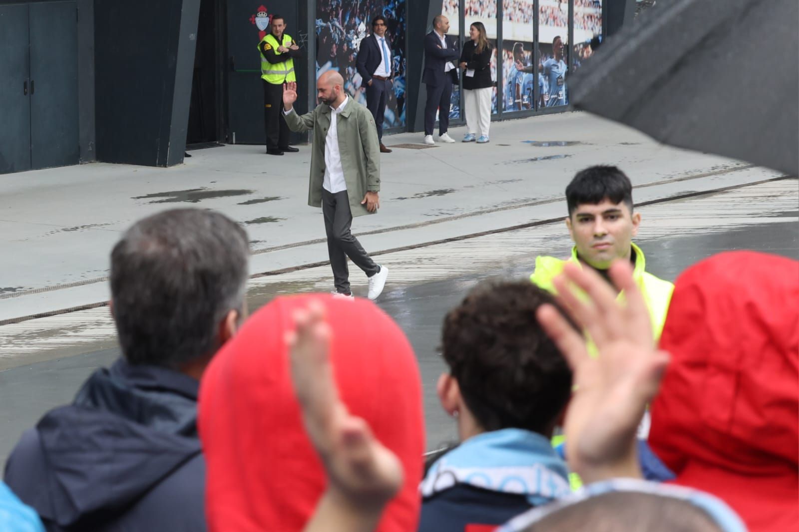 Llegada de los jugadores del Celta a Balaídos