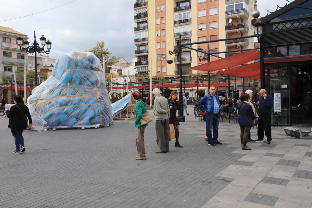 "Plantà" de las fallas de Gandia