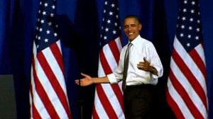 El president dels Estats Units, Barack Obama, rebut amb l’’Aniversari feliç’ el dia del seu 50è aniversari.