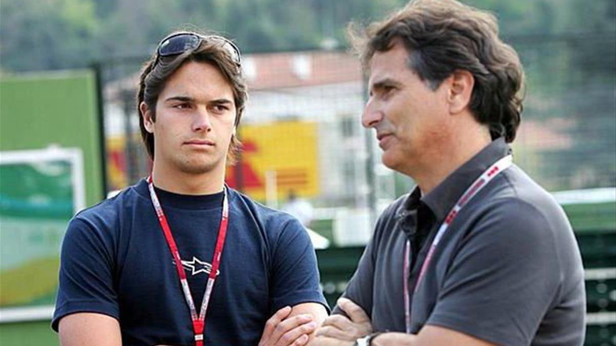 Nelson Piquet (derecha), con su hijo Nelsinho, hace unos años.