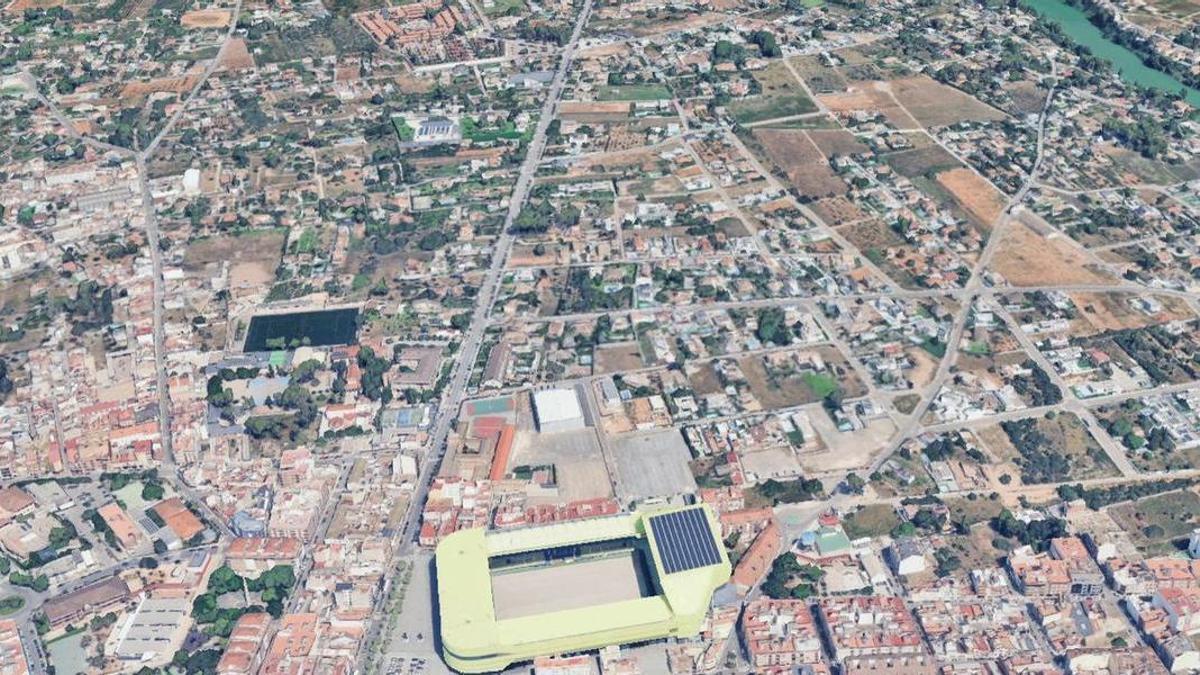 Imagen aérea de la zona residencial del Madrigal, cuyo plan de desarrollo está paralizado desde hace más de una década tras un defiles de empresas urbanizadoras.