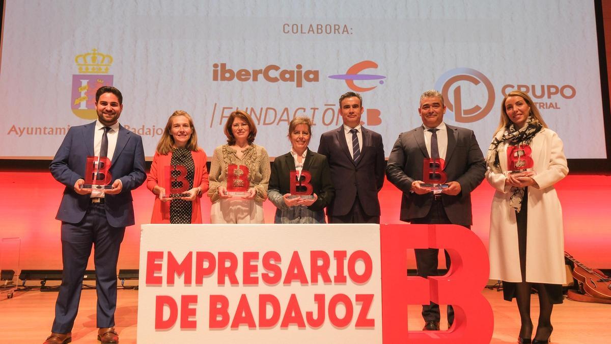 Ganadores de los Premio Empresario de Badajoz en 2022.