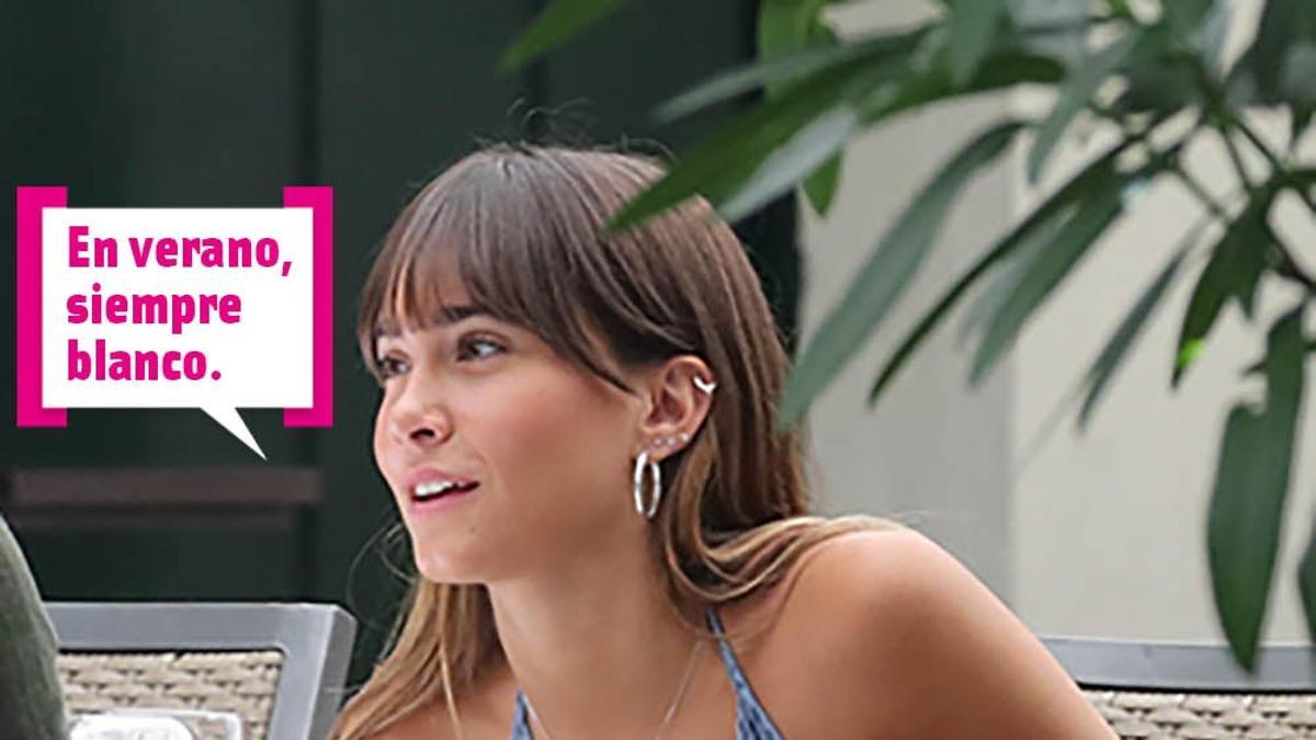 Aitana con bocadillo: &quot;En verano, siempre blanco&quot;