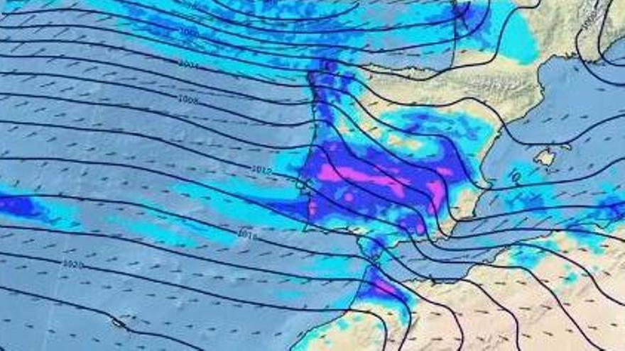 Previsión de lluvias.