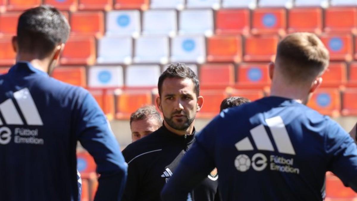 Dani Vidal, en la última sesión de trabajo grana