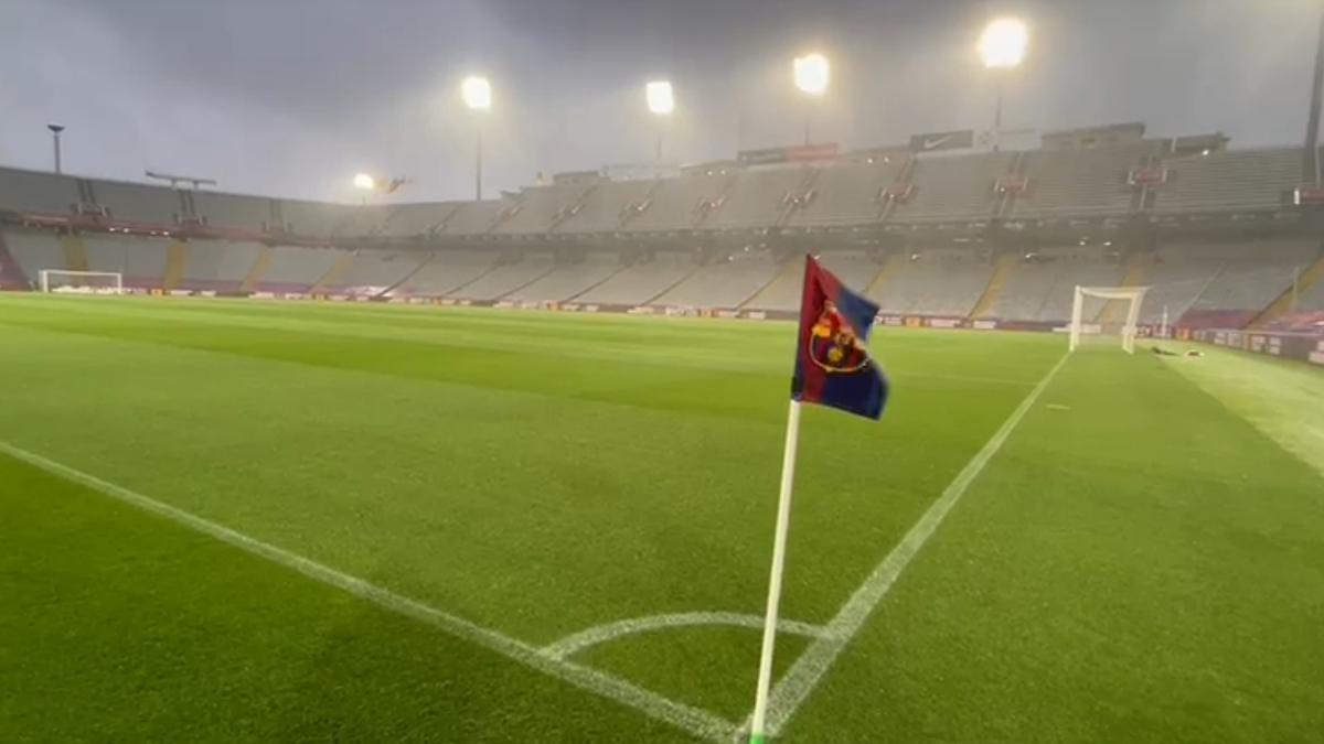 Montjuic, antes del Barça-Valencia