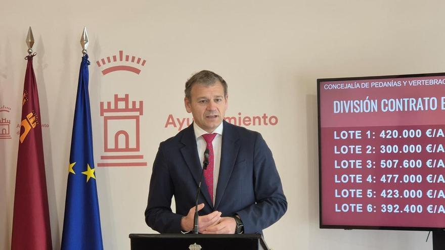 Adjudicado el contrato de mantenimiento viario en las pedanías de Murcia para resolver incidencias en menos de 24 horas