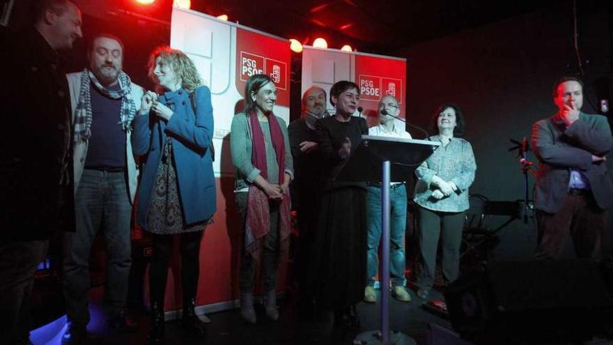 El PSOE cerró la campaña en la Sala Berlín de Ourense. // Jesús Regal