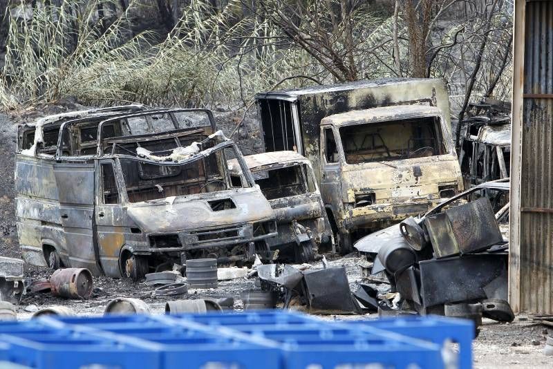 Imágenes del incendio en Alcañiz